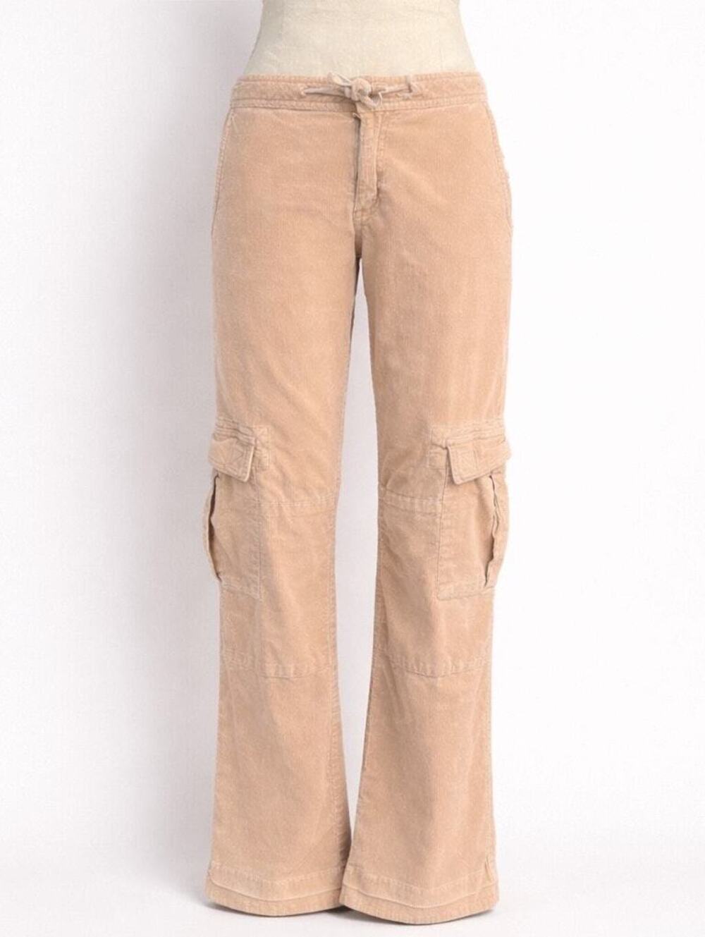 Prana Cargo Tan Corduroy Drawstring Joggers Pants Women’s XS Boho Activewear